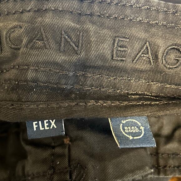 American Eagle Mens Pants Black Slim Lived In Cargo Flex 32x31 - Picture 6 of 13